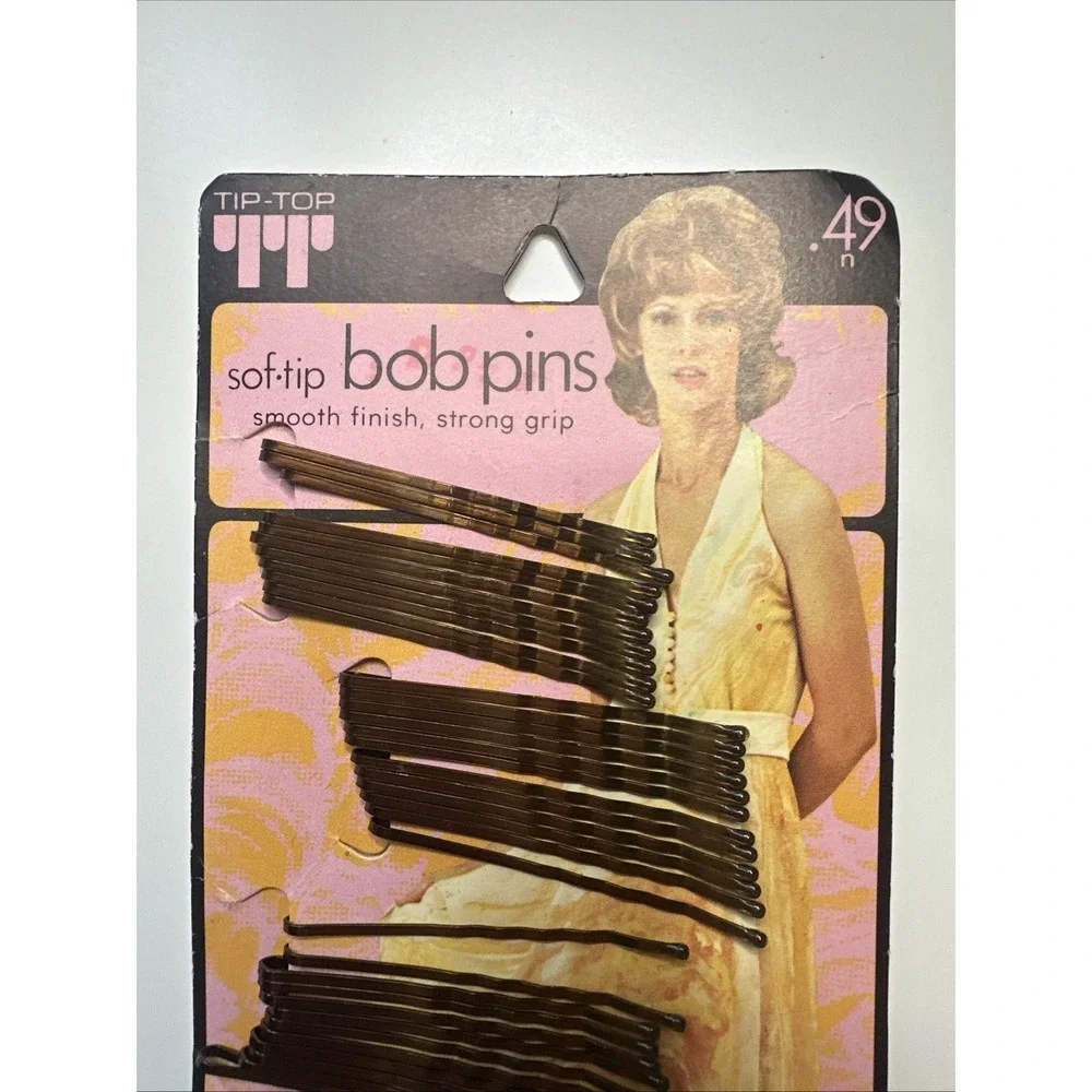 Vintage Lot Tip Top‎ Soft Tip Bobby Pins Lot USA 2 Packs